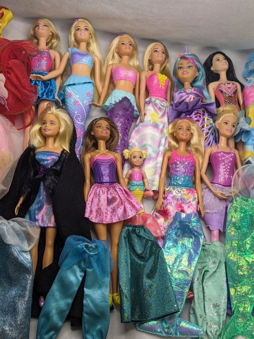 Mattel Barbie Doll Lot of Princess Mermaid Ballerina Fantasy Molded Outfits